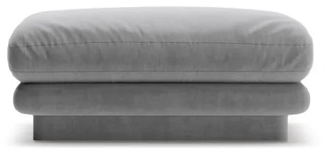 Taburet gri deschis cu tapițerie din catifea Torino – Micadoni