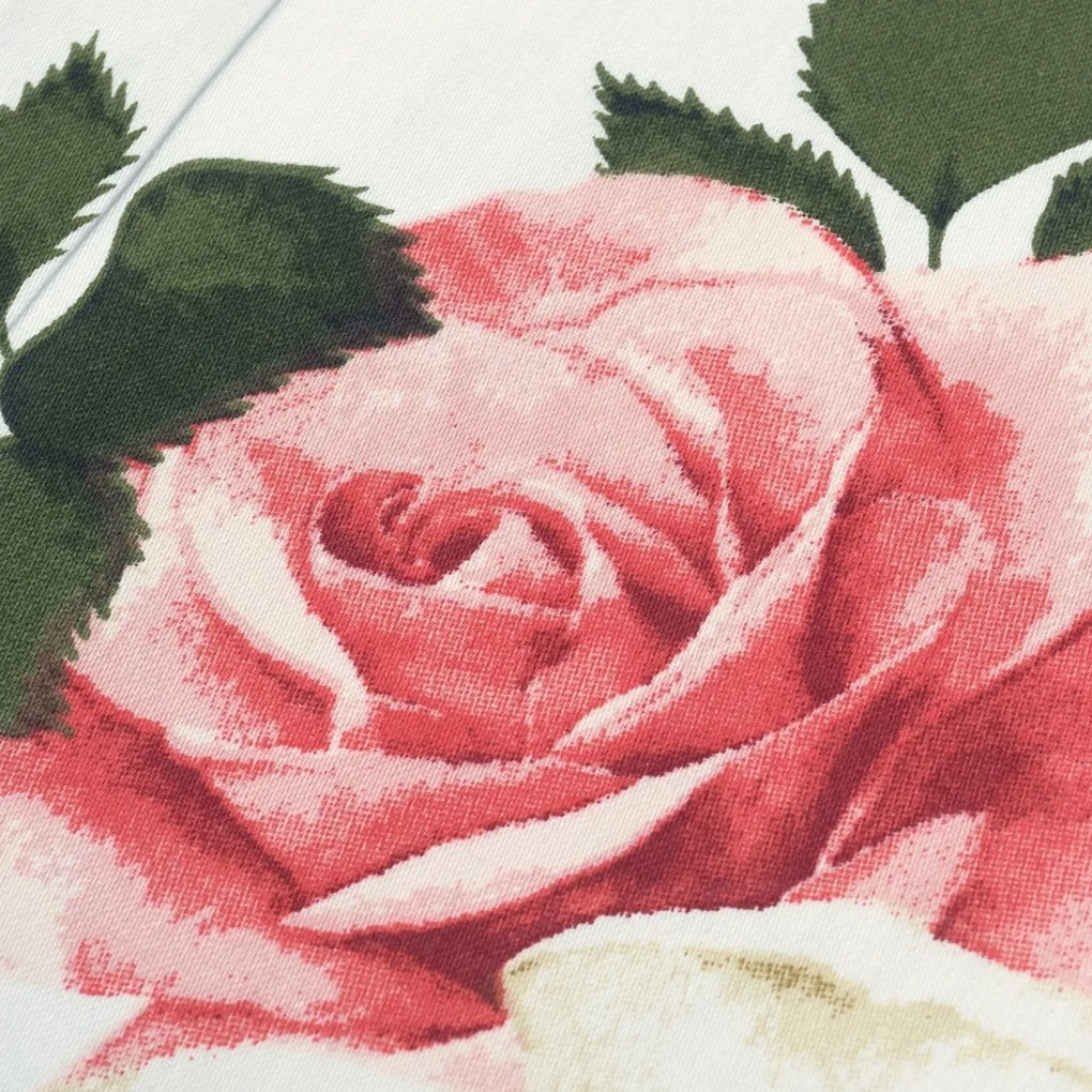 Lenjerie de pat Matex Satin Trandafiri cu crini , 140 x 200 cm, 70 x 90 cm