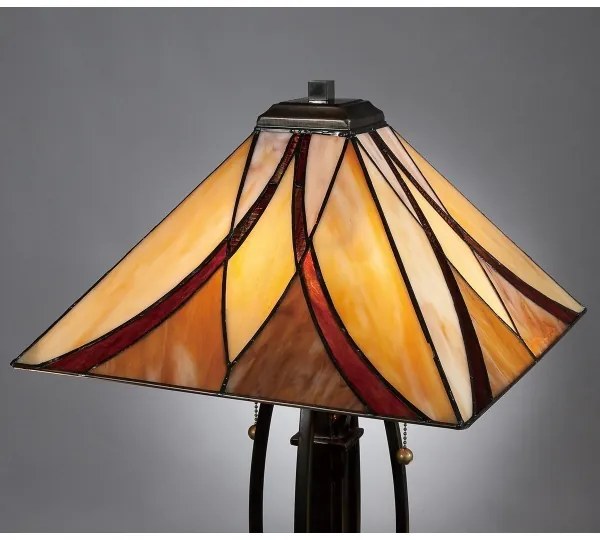 Elstead QZ-ASHEVILLE-TL - Lampă de masă Tiffany ASHEVILLE 2xE27/60W/230V