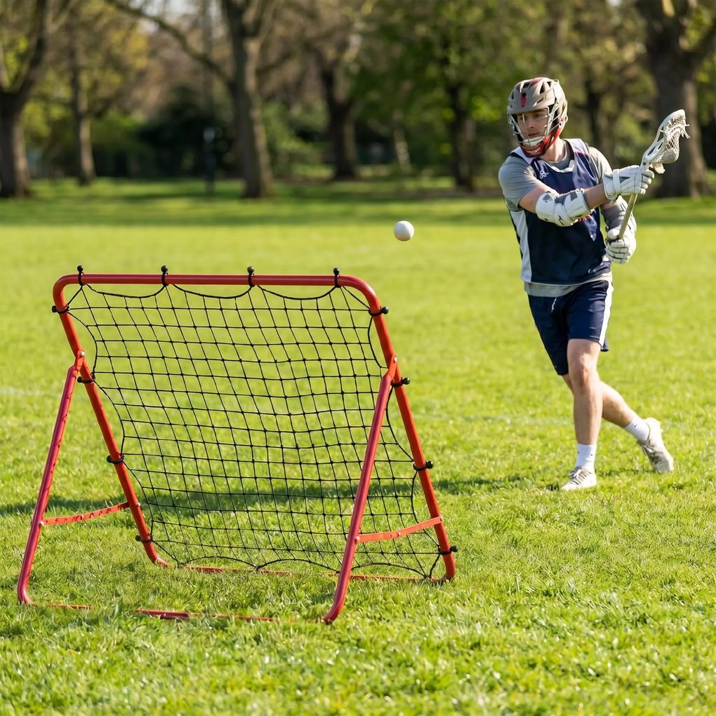 SPORTNOW Plasă Rebounder pentru Fotbal, Ușor de Montat, cu 5 Unghiuri Ajustabile, Echipament Portabil pentru Antrenament și Practică de Fotbal, Baseball și Softball în Grădină sau în Parc | Aosom Romania