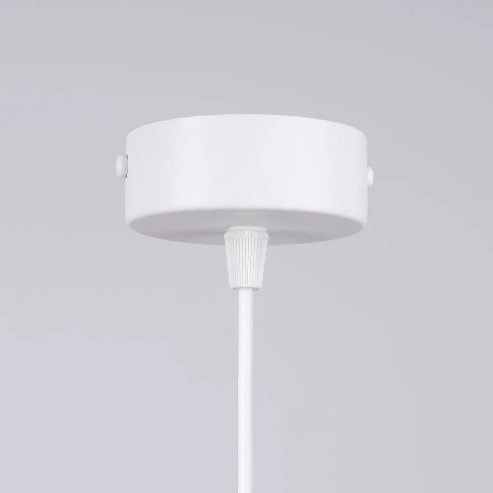 Lustră pentru copii albă cu abajur din sticlă ø 20 cm Mab – Sollux