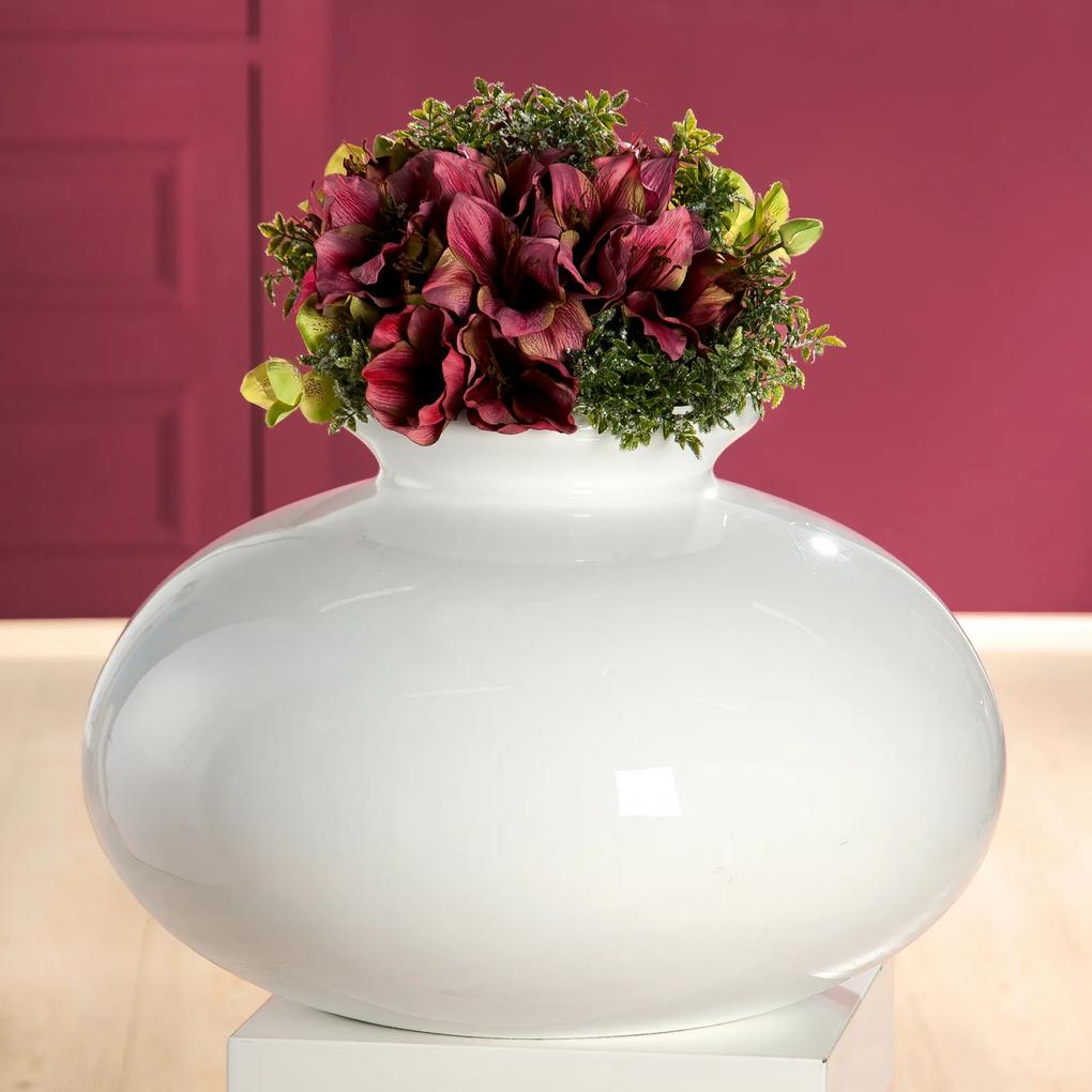 Vaza decorativa BIANCO, fibra de sticla, 60 x 40 cm