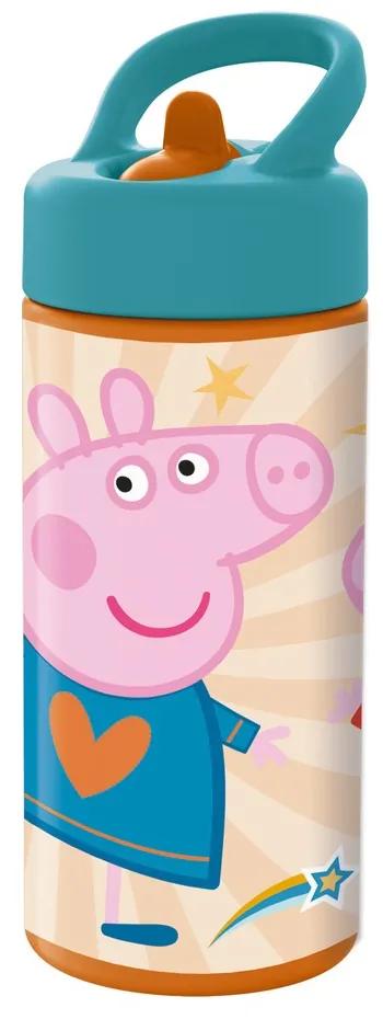 Sticlă de apă peppa pig having fun roz