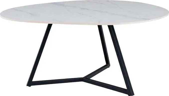 Masuta de cafea cu blat ceramic alb MARVELOUS 70cm