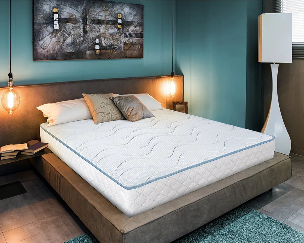 Saltea SuperOrtopedica Green Future Argentum Therapy Memory Pocket iSomn 140x200 cm, 7 zone, memory foam, arcuri invelite, medie, 19 cm, anatomica, husa din tricot cu ioni de argint, antialergica