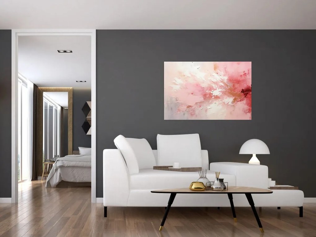 Tablou - Abstract roz (90x60 cm)