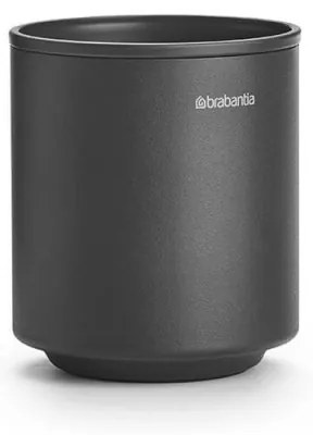 Brabantia MindSet suport periuță de dinți 1005684, Curățare ușoară, Deschidere largă, Acoperire minerală, Gri închis