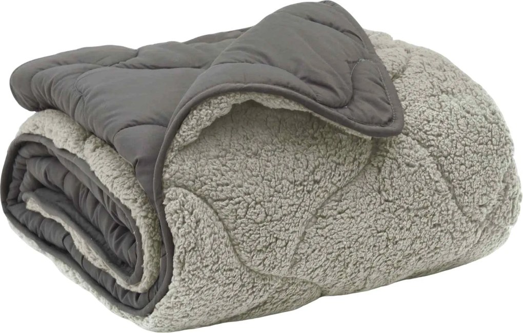 vidaXL Duvet complet pe tot parcursul anului Gri deschis 200 x 240 cm