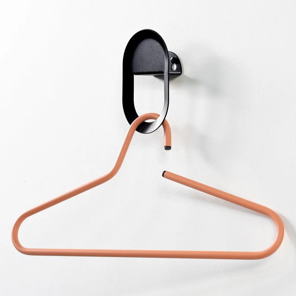 Cârlig negru de montat pe perete din oțel Coucou – Spinder Design