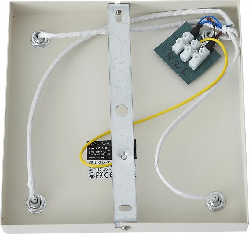 Spot modern de plafon bej cu 4 lumini reglabile - Jeana