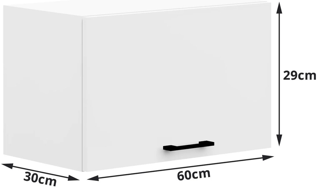 Dulap superior de bucătărie Ozara W60OK (alb). 1069137