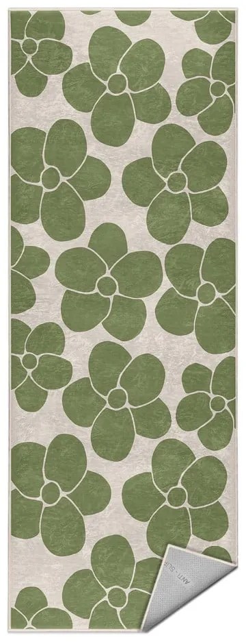 Covor tip traversă verde lavabil 60x230 cm Green Meadow – Mila Home