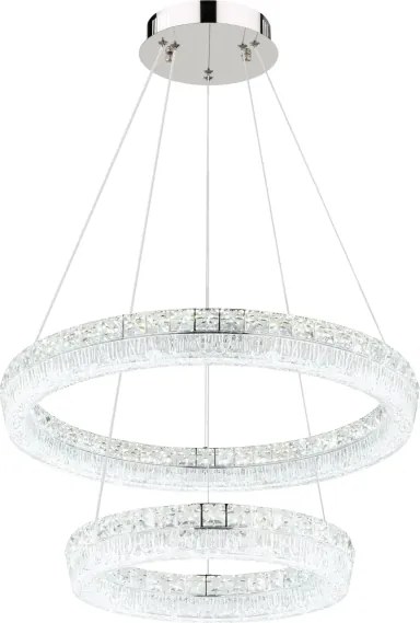 Globo 67387-60 - Lustru suspendat LED reglabil pe cablu LAUREL LED/60W/230V transparent + telecomandă