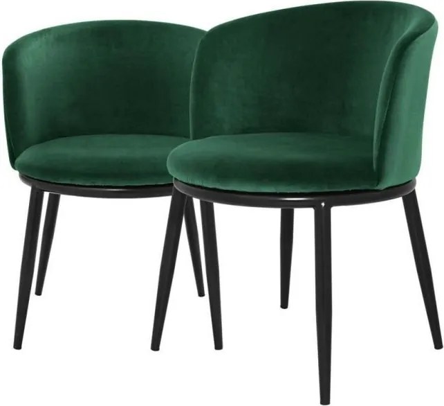 Set de 2 scaune design LUX din otel Filmore verde 111997 HZ