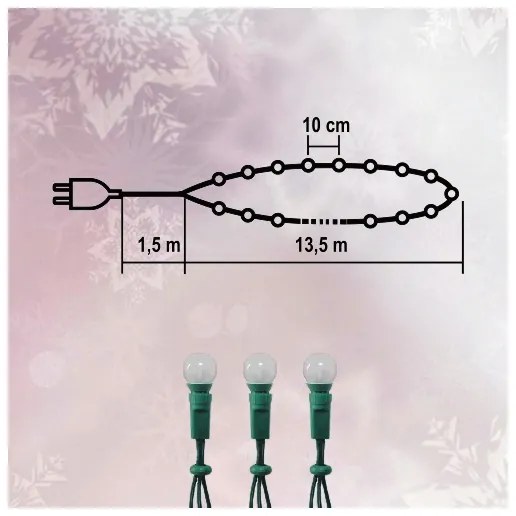 Instalație LED de Crăciun de exterior 500xLED 35m IP44 alb rece