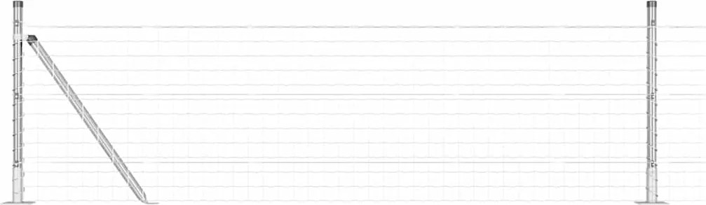 vidaXL Gard cu Stâlp Argintiu 0,6 x 10 m Oțel