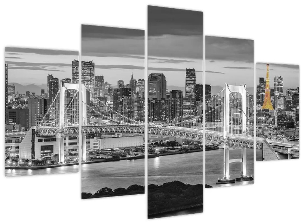 Tablou - Orașul mare cu turnul galben (150x105 cm)