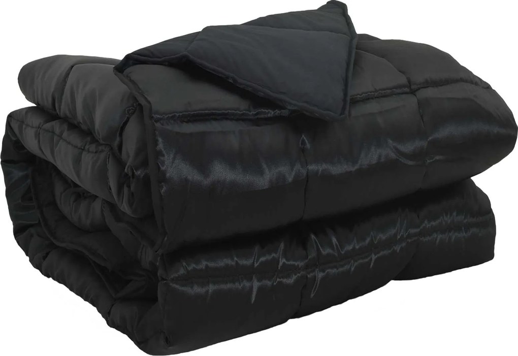 vidaXL Duvet complet pe tot parcursul anului Negru 135 x 200 cm