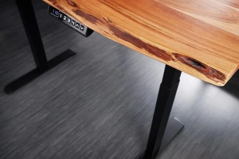 Birou cu inaltime reglabila electrica Mammut 160cm, salcam