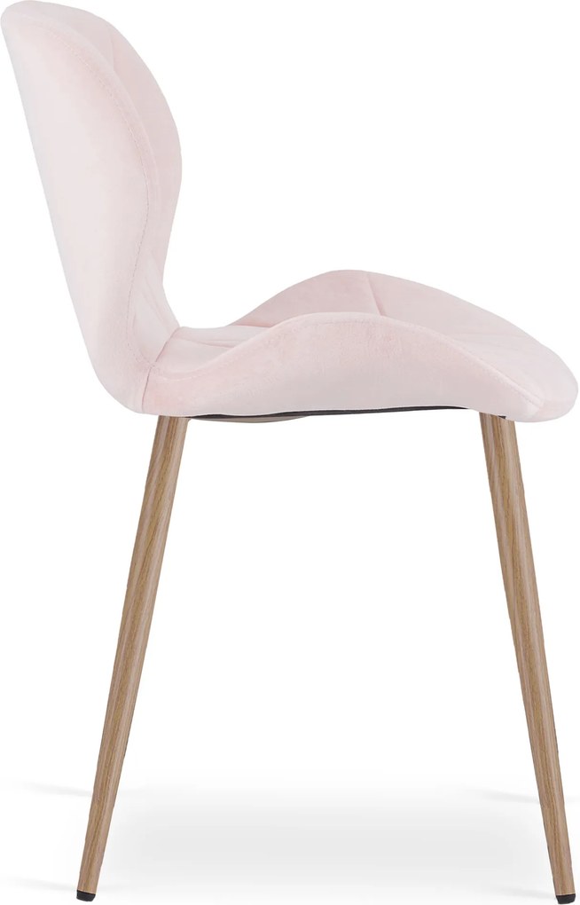 Scaun de masa MANGO VELVET, roz deschis