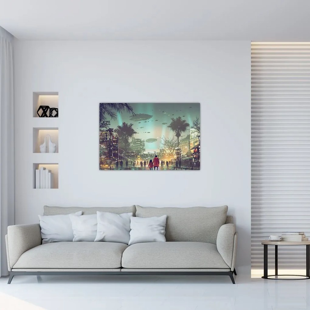 Tablou - Oraș în viitor (90x60 cm)