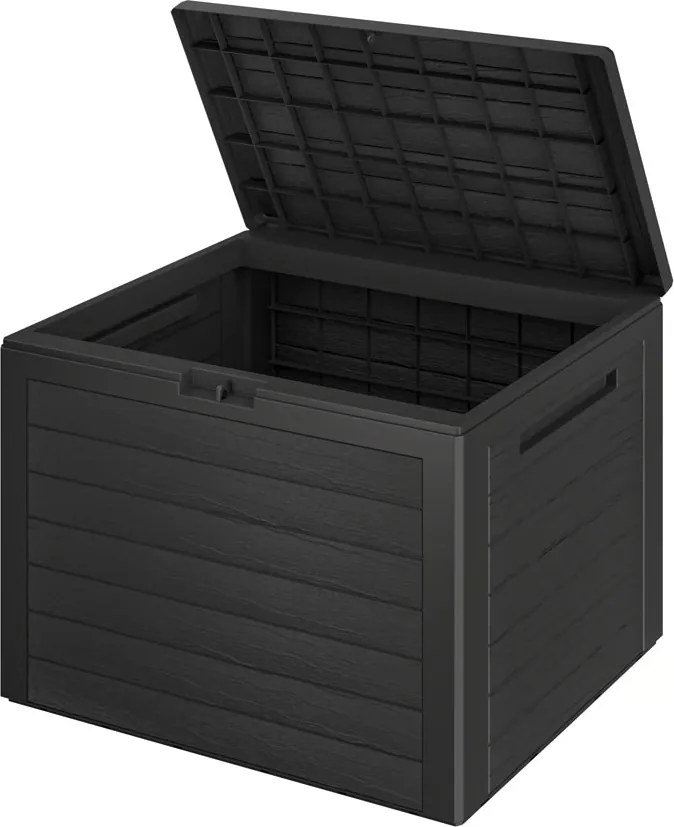 Cutie de depozitare WOODEBOX, 190L, 78x44x55cm, antracit Prosperplast