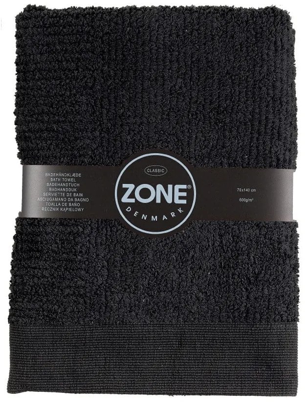 Prosop baie Zone Classic, 70 x 140 cm, negru