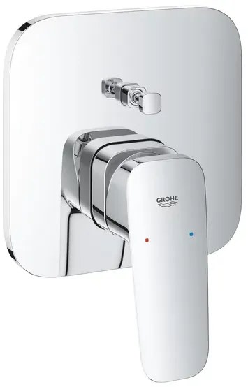 Baterie cada-dus incastrata Grohe Cubeo crom lucios fara corp ingropat