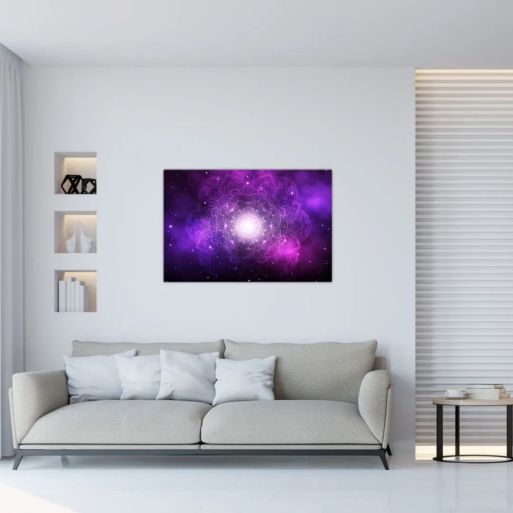 Tablou abstracției violete (90x60 cm)