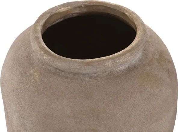 Amforă decorativă, stil rustic mediteranean, culoare maro deschis, din ceramică, „Anfora”