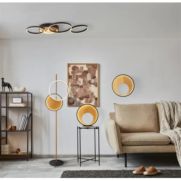 Lampă LED dimabilă de masă Searchlight EU36301-1BK CURIO LED/12W/230V maro