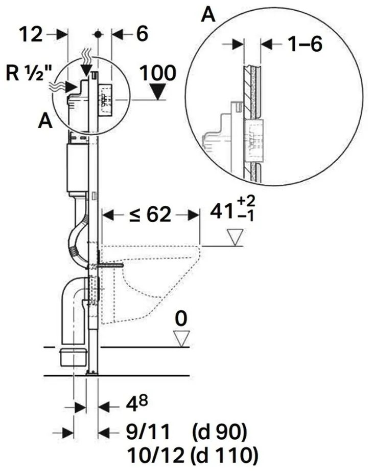 Set vas wc suspendat vortex cu capac soft close Oslo, rezervor incastrat si clapeta alba Geberit