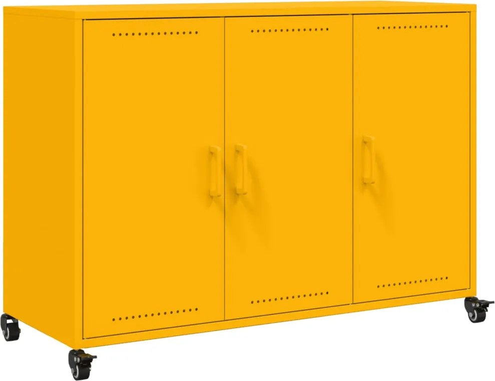 vidaXL Dulap, galben muștar, 100,5x39x72 cm, oțel