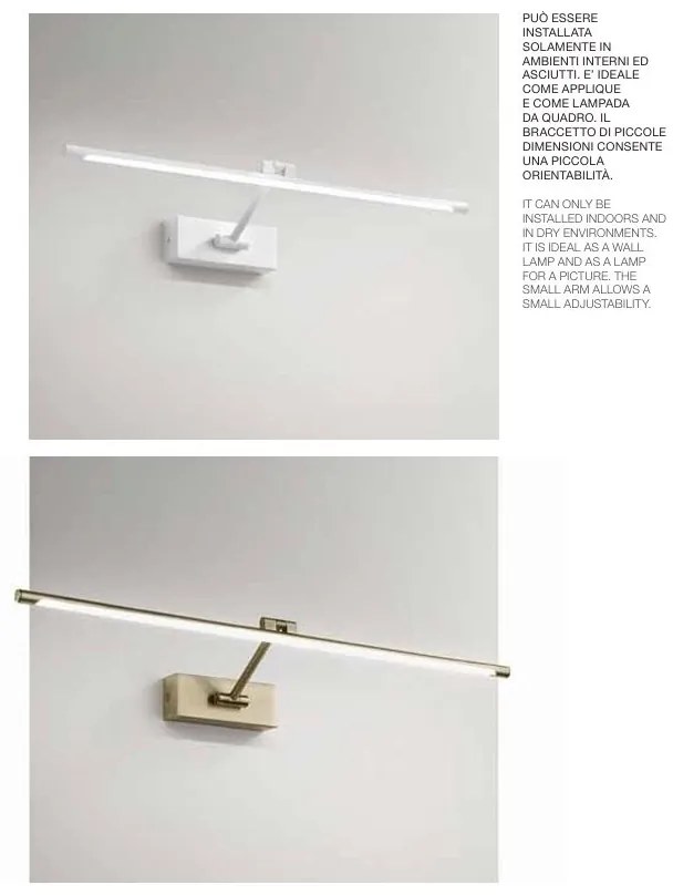Aplica LED oglinda, tablou MAGIS L-48cm brunito, 4000K