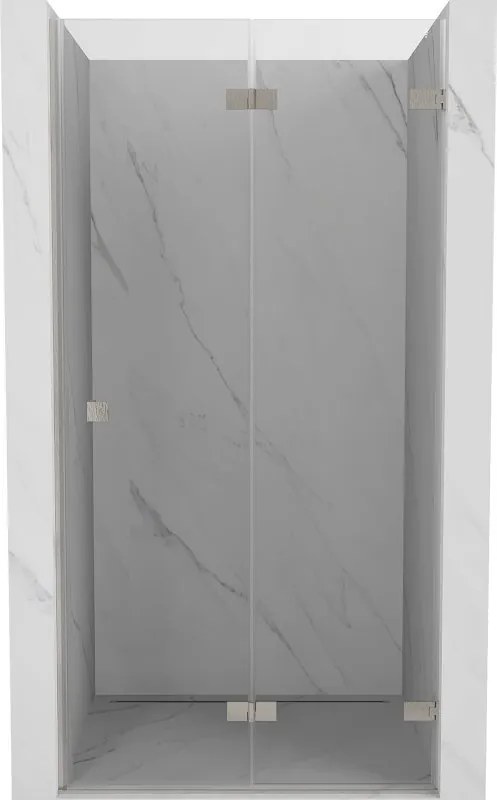 Mexen Lunar-F ușă de duș pliantă dreaptă 80 cm, transparent, nichel periat - 836-080-000-97-00-P