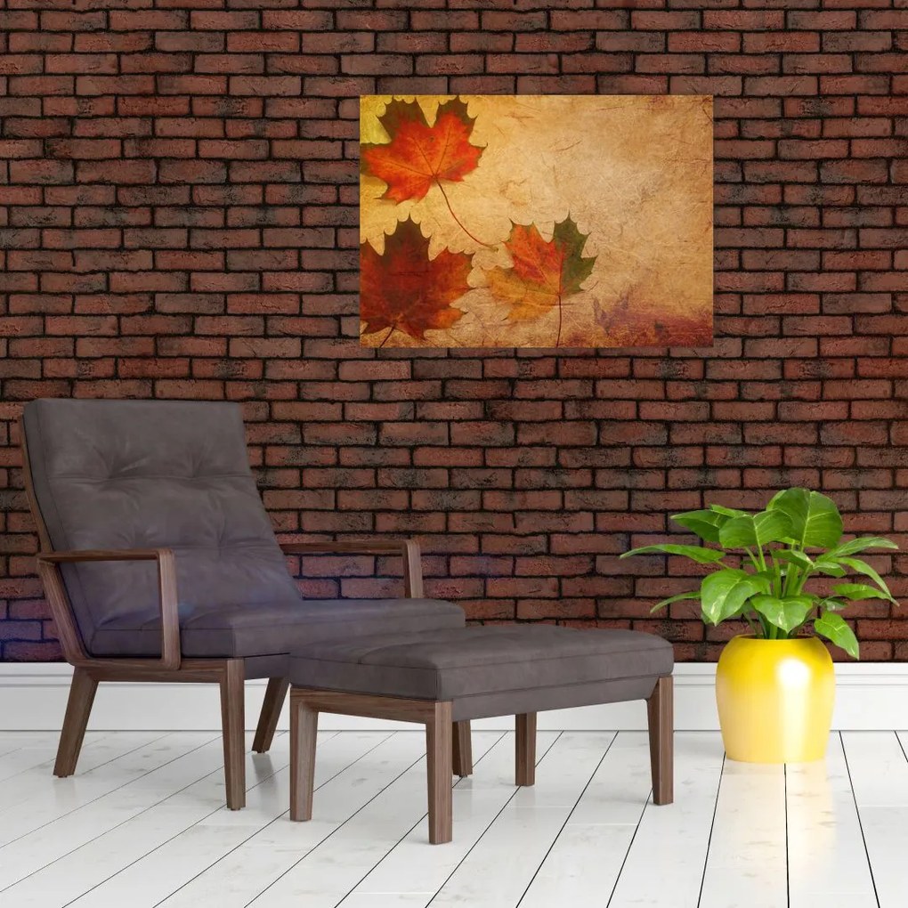Tablou pe sticlă - Peisaj de toamnă (70x50 cm)