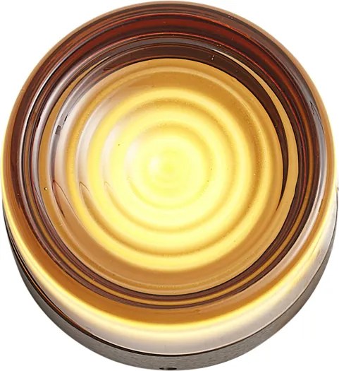 Lampă de perete de design bronz închis cu sticlă ambră IP44 - Michele