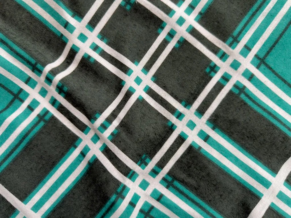 Lenjerie de pat flanelata KOSTKA verde Dimensiune lenjerie de pat: 70 x 90 cm | 140 x 200 cm