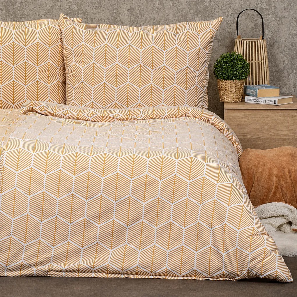 Lenjerie de pat bumbac flanel 4Home Honey, 160 x 200cm, 70 x 80 cm, 160 x 200 cm, 70 x 80 cm