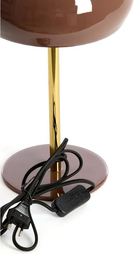 Veioză maro cu abajur din metal (înălțime 34 cm) Surin – Light &amp; Living