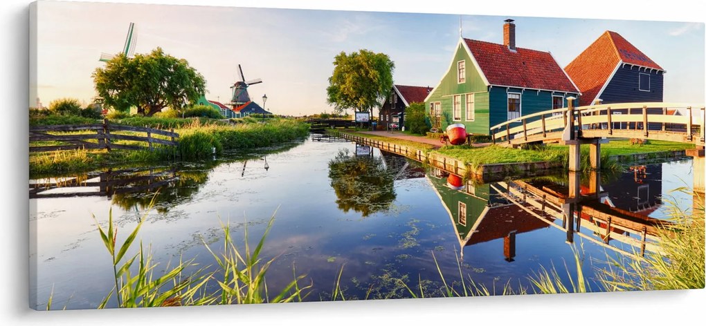 Tablou cu mori din Olanda (120x50 cm)