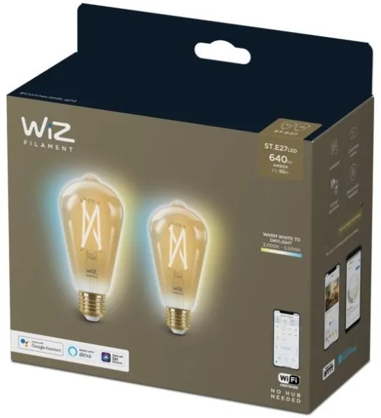 SET 2x LED Vintage ST64 E27/6,7W/230V 2000-5000K Wi-Fi -WiZ dimabil