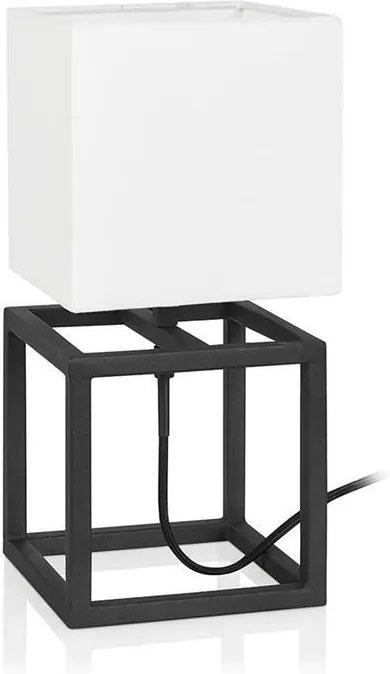 Veioza metalica neagra 32.5cm Cube Table 1L Black/White | MARKSLÖJD