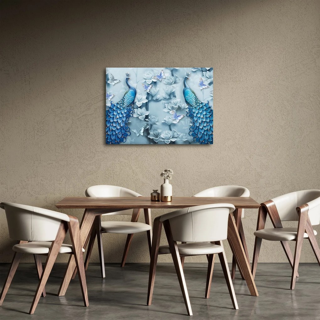 Tablou cu păuni (70x50 cm)