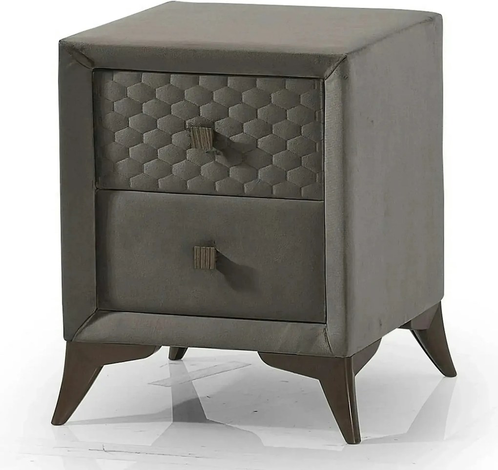 Noptiera BIO BALANCE, stofa catifelata gri inchis - Zen Z1188, 51x48x6