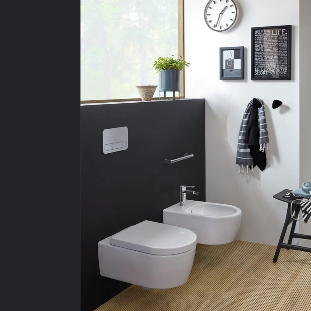 Vas wc suspendat direct flush, cu capac quick release, soft close, Avento, alb, Villeroy  Boch