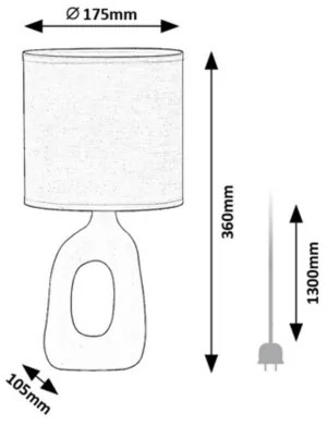 Rabalux SYLIRA 74072 - Lampă de birou, 1xE14/40W/230V, albastru