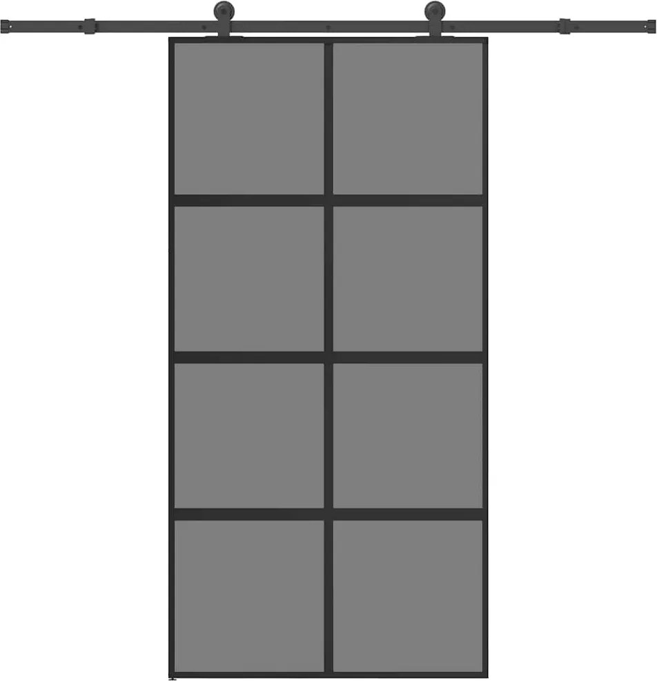 vidaXL Ușă glisantă cu set de feronerie sticlă temperată și aluminiu