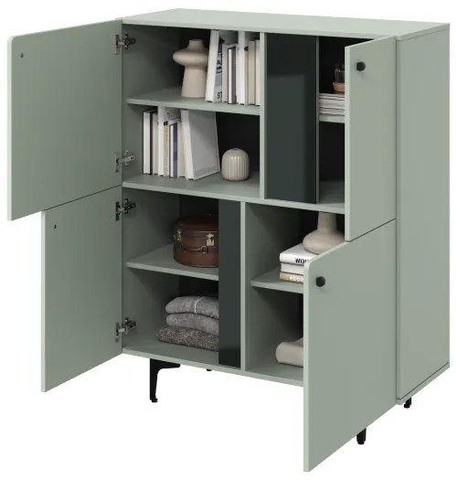 Comoda Cato Cu 4 Usi, Verde Salvie, 105 Cm