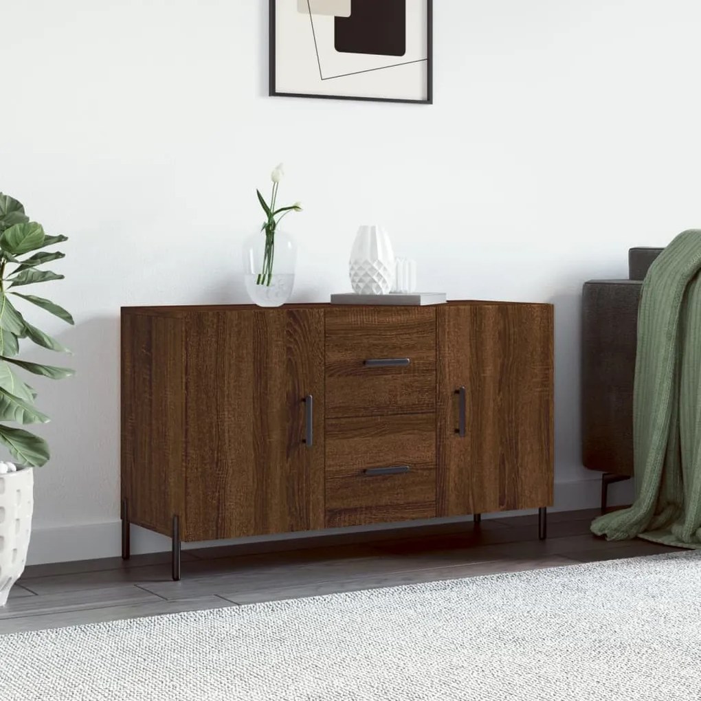 828187 vidaXL Servantă, stejar maro, 100x36x60 cm, lemn compozit